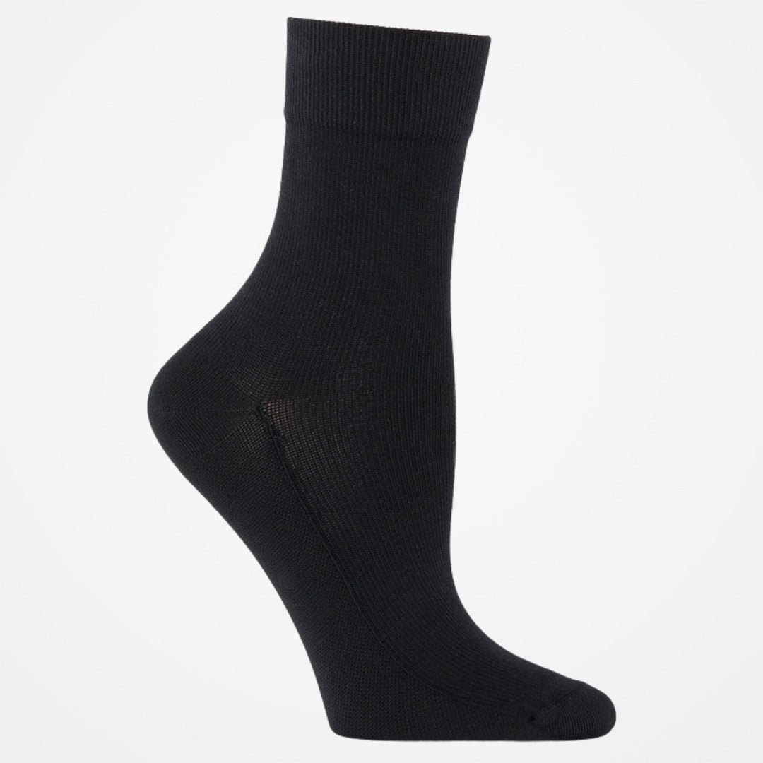 Premium Stützsocken für heiße Tage - Schwarz einfarbig
