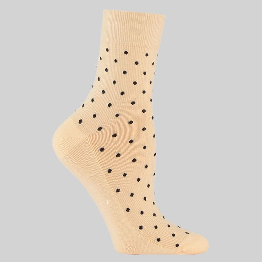 Premium Stützsocken für heiße Tage - Beige gepunktet
