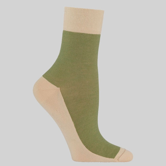 Premium Stützsocken für heiße Tage - Grün/Beige