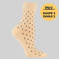Premium Stützsocken für heiße Tage - Beige gepunktet