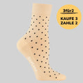 Premium Stützsocken für heiße Tage - Beige gepunktet
