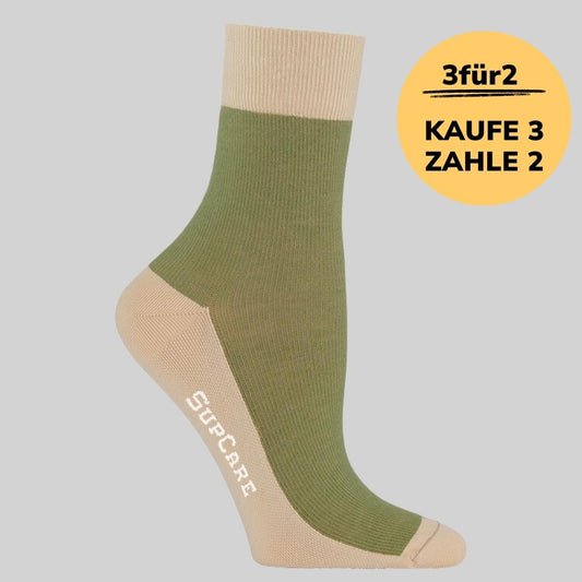 Premium Stützsocken für heiße Tage - Grün/Beige