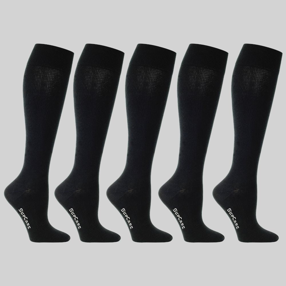*NEU* 5 Paar Stützstrümpfe Vorteilspack "Basic" Komfort Schwarz