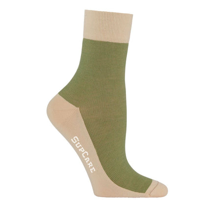 Premium Stützsocken für heiße Tage - Grün/Beige