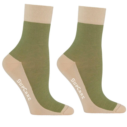 Premium Stützsocken für heiße Tage - Grün/Beige