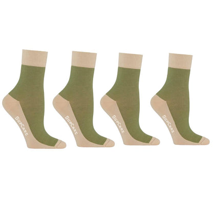 Premium Stützsocken für heiße Tage - Grün/Beige